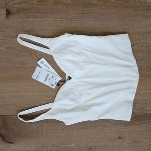 Zara white corset top medium